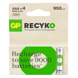  GP Recyko Eco AAA/HR03 NI-MH 950mAh Box 4 