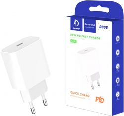    Denmen DC06 (1USB 3.6A) PD20W+QC3.0 White (DM-DC06-WH) -  3