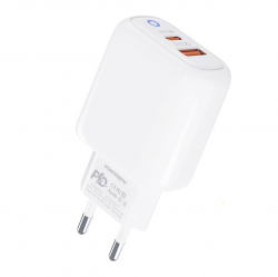    Denmen DC26 (2USB) PD20W+QC3.0 White (DC26-WH)