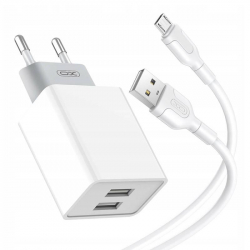    XO L65 (2USB2.4A) White (L65-M-WH) +  microUSB