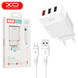    XO L72 (1USB3A, 2USB2.4A) White (L72-TC-WH) +  USB Type-C -  3