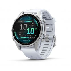 - Garmin Fenix 8 43mm AMOLED Silver with Whitestone Silicone (010-02903-06)