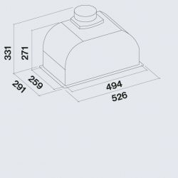  Falmec GRUPPO INCASSO PLUS 50 WHITE 800 (CGIW50.E26P2#EUB490F) -  3