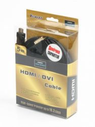  HDMI-DVI (18+1) 5 , M/M,   Viewcon VD066-5M -  3