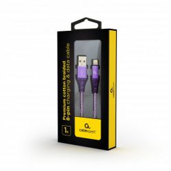  USB 2.0 -/Lightning, 1 , , 2.1  Cablexpert CC-USB2B-AMLM-1M-PW -  2