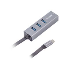 ,  Type-C  Gigabit Ethernet, 3 Ports USB 3.0, 1000 Mbps, , - Maxxter NECH-3P-02 -  2