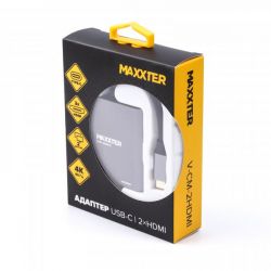 - USB-C  2 HDMI (2  ) Maxxter V-CM-2HDMI -  4