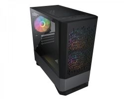  , 2*3.5"+6*2.5", 3*120  ARGB  , mATX/mini-ITX,   Cougar MG140 AIR RGB (Black) -  3