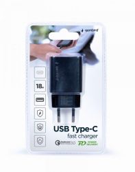  , 1 USB-A + 1 Type-C (PD 18  + QC3.0 18 ) Gembird TA-UQC3-03 -  5