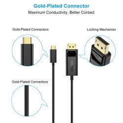  USB-C  DisplayPort, 4K 60 , 1,8  Choetech XCP-1801BK -  5