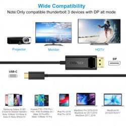  USB-C  DisplayPort, 4K 60 , 1,8  Choetech XCP-1801BK -  7