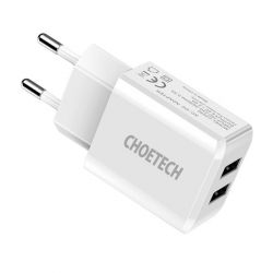   , 2 USB, 5V/2A Choetech C0030EU-WH -  2