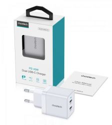   , 2 USB-C, 40, PD Choetech Q5006-EU-WH -  4