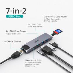   USB-C 7--1 (HDMI/LAN//USB-A/USB-C),  MacBook Pro/Air,  Choetech HUB-M24 -  5