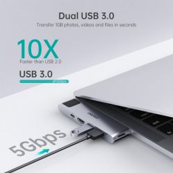   USB-C 7--1 (HDMI/LAN//USB-A/USB-C),  MacBook Pro/Air,  Choetech HUB-M24 -  8