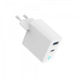  , 1USB-A (QC3.0 18W) + 1xType-C (PD 65W),  Gembird TA-UC-PDQC65L-W-01 -  4