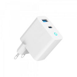  , 1USB-A (QC3.0 18W) + 1xType-C (PD 65W),  Gembird TA-UC-PDQC65L-W-01 -  6