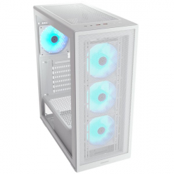  , 4*120mm ARGB  , ATX/mATX/mini-ITX,   Cougar MX220 RGB White -  2