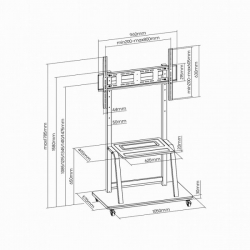       , 37" - 100" ( 150 ) Gembird TVS-100F-01 -  4