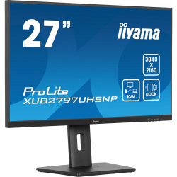 IIYAMA 27" 16:9 IPS  , 38402160, 1  (MPRT),   1xHDMI 2.0/1xDP 1.4/1xDP out/1xUSB C (PD  96 ) XUB2797UHSNP-B1 -  2