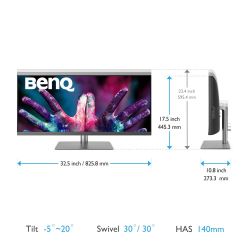  BENQ PD3420Q Grey (9H.LJHLB.QPE) -  9