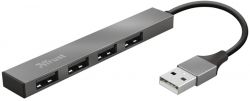 TRUST 4-  Halyx Aluminium Mini USB 2 .0 Hub Halyx 4-PORT Mini USB 2.0 Hub -  2