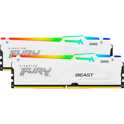 KINGSTON  ' 32Gb DDR5 6000MHz Fury Beast White  RGB (2x16) EXPO+XMP KF560C36BWE2AK2-32