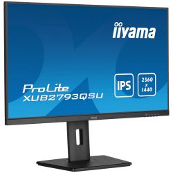 IIYAMA 27" 16:9 IPS  , 25601440, 1  (MPRT), 1 00 , Adaptive Sync, 1xHDMI/1xDP/2xUSB 3.2, SP 2 XUB2793QSU-B7 -  4