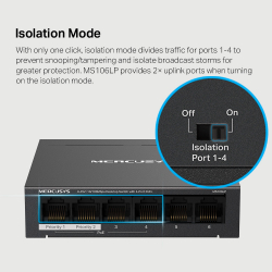  6- 10/100 / ( 4  PoE+ ) Mercusys, MS106LP MS106LP -  6