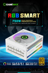   GAMEMAX RGB 750 PRO WH (ATX3.0/3.1 PCI -  12