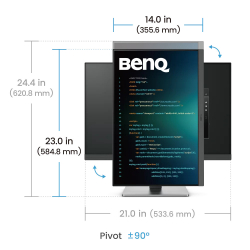 BENQ 24.1" 16:10 IPS  , 25601600, 60 , 5   (GtG), 95% P3, 1xHDMI 2.0/1xDP 1.4/1xUSB C (PD  RD240Q DARK GREY -  6