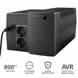 TRUST     Paxxon 800Va UPS  2 Outlets Paxxon 800Va UPS 2 Outlets -  6