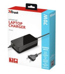   Trust Primo 70W-19V Universal Laptop Charger BLACK 22141_TRUST -  4