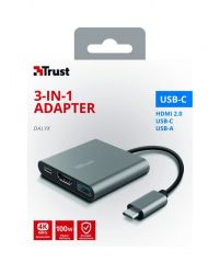 Trust Dalyx 3-in-1 Multiport USB-C Adapter ALUMINIUM 23772_TRUST -  12