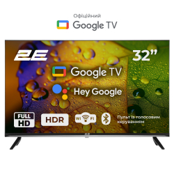 2E  32" LED FHD 60Hz Smart Google TV Black 2E-32A07KF