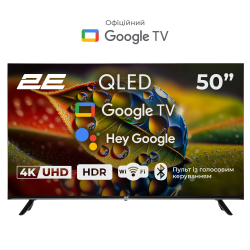 2E  50" QLED 4K 60Hz Smart Google TV Black 2E-50A77Q