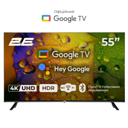  55" 2E LED 4K 60Hz Smart Google TV Black 2E-55A07K