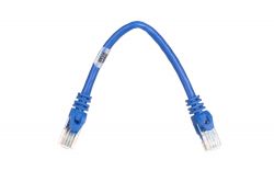 2E Cat 6, UTP, RJ45, 26AWG, 7/0.16 Cu, 0.20 m, PVC, Blue 2E-PC6COP-020BL -  2