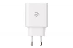 2E   USB-C Wall Charger PD3.0 DC5V/3A, Max 20W, white 2E-WC1USBC20W-W