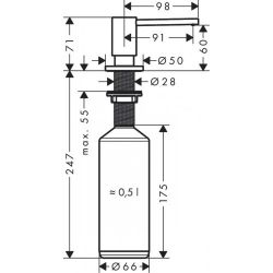     Hansgrohe A41, 500,  40438800 -  2