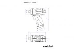 - Metabo PowerMaxxBSBasic , 10.8V, 2x2A, ,   63 . 600080880 -  2