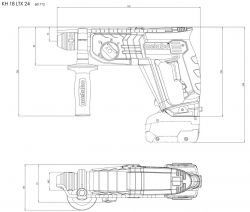 Metabo  KH 18 LTX 24 , 18, SDS-plus, 2.1, 3 , 0-1400/, 2.6,     601712850 -  3