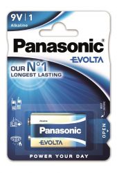  Panasonic EVOLTA  6LR61(6LF22, MN1604, MX1604, ) , 1 . 6LR61EGE/1BP