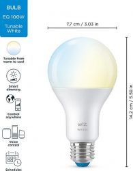   WiZ, E27, 13W, 100W, 1520Lm, A67, 2700-6500K, Wi-Fi 929002449602 -  10