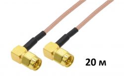   4Hawks RP-SMA to RP-SMA cable, R/A, black, H155, 20, 1  C1-B-20