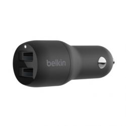 Belkin Car Charger 24W Dual USB-A, black CCB001BTBK -  1