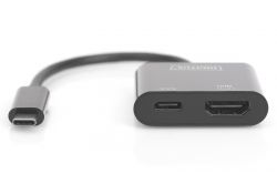 Digitus  USB-C - HDMI+USB-C UHD 4K, M/F, 0.11 m DA-70856 -  2