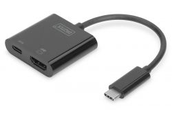 Digitus  USB-C - HDMI+USB-C UHD 4K, M/F, 0.11 m DA-70856
