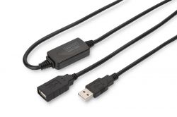  DIGITUS USB 2.0 Active Cable, A/M-A/F, 15,  DA-73101 -  1