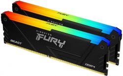   Kingston DDR4 32GB KIT (16GBx2) 2666 FURY Beast RGB KF426C16BB12AK2/32